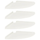 Svævende hylde med hylde 4 pcs Hvid 30 x 30 x 2 cm