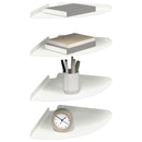 Svævende hylde med hylde 4 pcs Hvid 30 x 30 x 2 cm