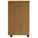 Rullende skab Honningbrun 34 x 39 x 65,5 cm Massivt fyrretræ