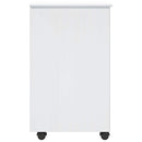 Rullende skab med hjul Hvid 34 x 39 x 65,5 cm Massivt fyrretræ