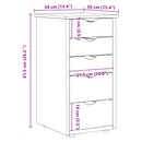 Kabinet Honningbrun 34 x 39 x 61,5 cm Massivt fyrretræ