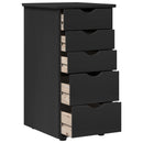 Kabinet Sort 34 x 39 x 61,5 cm Massivt fyrretræ
