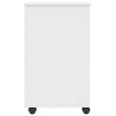 Rullende skab Hvid 34 x 39 x 65,5 cm Massivt fyrretræ