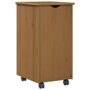 Rullende skab Honningbrun 34 x 39 x 65,5 cm Massivt fyrretræ