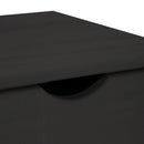 Rullende skab med hjul Sort 34 x 39 x 65,5 cm Massivt fyrretræ