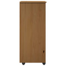 Rullende skab Honningbrun 34 x 39 x 93,5 cm Massivt fyrretræ