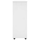 Rullende skab med hjul Hvid 53 x 39 x 103 cm Massivt fyrretræ