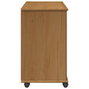 Rullende skab Honningbrun 63,5 x 39 x 65,5 cm Massivt fyrretræ