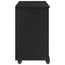 Rullende skab Sort 63,5 x 39 x 65,5 cm Massivt fyrretræ