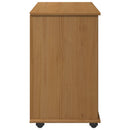 Rullende skab Honningbrun 63,5 x 39 x 65,5 cm Massivt fyrretræ