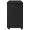 Rullende skab Sort 63,5 x 39 x 65,5 cm Massivt fyrretræ