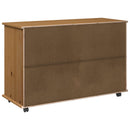 Rullende skab Honningbrun 100 x 39 x 65,5 cm Massivt fyrretræ