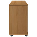 Rullende skab Honningbrun 100 x 39 x 65,5 cm Massivt fyrretræ