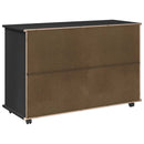 Rullende skab med hjul Sort 100 x 39 x 65,5 cm Massivt fyrretræ