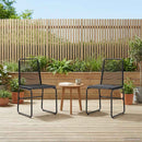 Havestole 2 pcs Sort 48 x 55 x 89,5 cm Rattan
