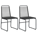 Havestole 2 pcs Sort 48 x 55 x 89,5 cm Rattan