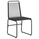 Havestole 2 pcs Sort 48 x 55 x 89,5 cm Rattan
