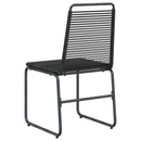 Havestole 2 pcs Sort 48 x 55 x 89,5 cm Rattan