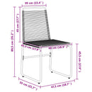 Havestole 2 pcs Sort 48 x 55 x 89,5 cm Rattan