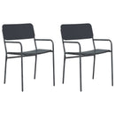 Havestole 2 pcs Antracit 51 x 55 x 81 cm Stål