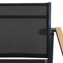 Havestole 2 pcs Sort og Anthracit 53,5 x 59 x 77 cm