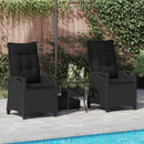 Have Stol 2 pcs Sort 56 x 64 x 94 cm Stål og Polyester