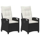Have Stol 2 pcs Sort og Cream 56 x 60 x 112 cm