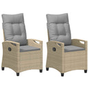 Have Stol 2 pcs Beige og lys grå 56 x 60 x 112 cm