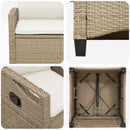 Have Stol 2 pcs Beige og creme 56 x 60 x 112 cm
