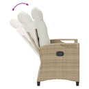 Have Stol 2 pcs Beige og creme 56 x 60 x 112 cm