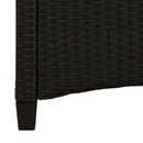 Havebænk med pude Sort 105 x 60 x 112 cm Stål og Polyester