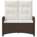 Havebænk Brun og Creme 105 x 60 x 112 cm Stål og Polyester
