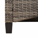 Havebænk Grå og Mørkegrå 105 x 60 x 112 cm Stål og Polyester