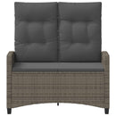 Havebænk Grå og Mørkegrå 105 x 60 x 112 cm Stål og Polyester