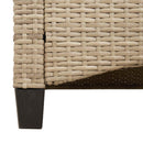 Havebænk Beige og lys grå 105 x 60 x 112 cm Stål og Polyester