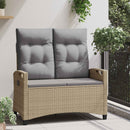 Havebænk Beige og lys grå 105 x 60 x 112 cm Stål og Polyester