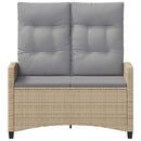 Havebænk Beige og lys grå 105 x 60 x 112 cm Stål og Polyester