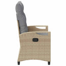 Havebænk Beige og lys grå 105 x 60 x 112 cm Stål og Polyester
