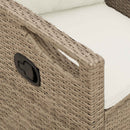 Havebænk Beige og creme 105 x 60 x 112 cm Stål og Polyester