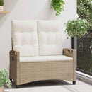 Havebænk Beige og creme 105 x 60 x 112 cm Stål og Polyester