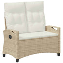 Havebænk Beige og creme 105 x 60 x 112 cm Stål og Polyester