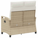 Havebænk Beige og creme 105 x 60 x 112 cm Stål og Polyester