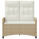 Havebænk Beige og creme 105 x 60 x 112 cm Stål og Polyester