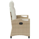 Havebænk Beige og creme 105 x 60 x 112 cm Stål og Polyester