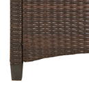Havebænk Brun og Rød 105 x 60 x 112 cm Stål og Polyester