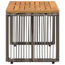 Udendørs Bord Grå og Brun 80 x 40 x 40 cm polyrattan