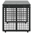 Udendørs Bord Sort 80 x 40 x 40 cm PE Rattan og Glas