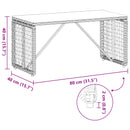 Udendørs Bord Sort 80 x 40 x 40 cm PE Rattan og Glas