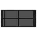 Udendørs Bord Sort 80 x 40 x 40 cm PE Rattan og Glas