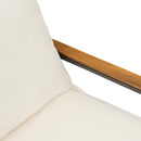 bænk med pude Sort og Cremehvid 115 x 65 x 72 cm Rattan